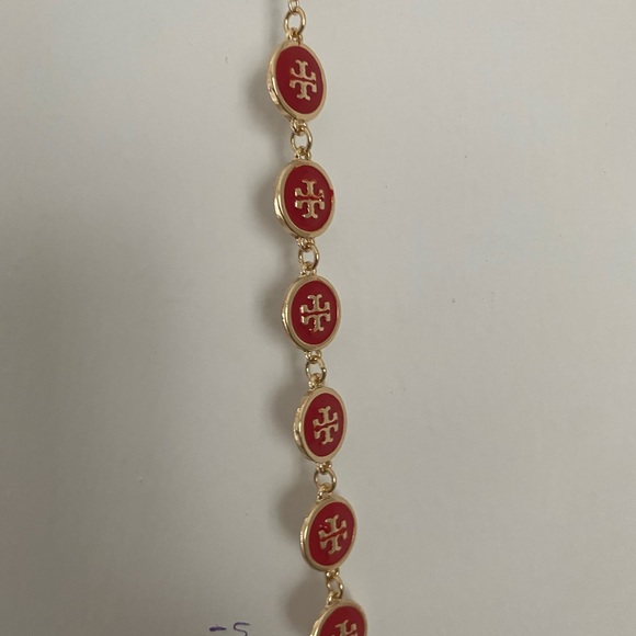Tory Burch red enameled gold necklace - Picture 9 of 9